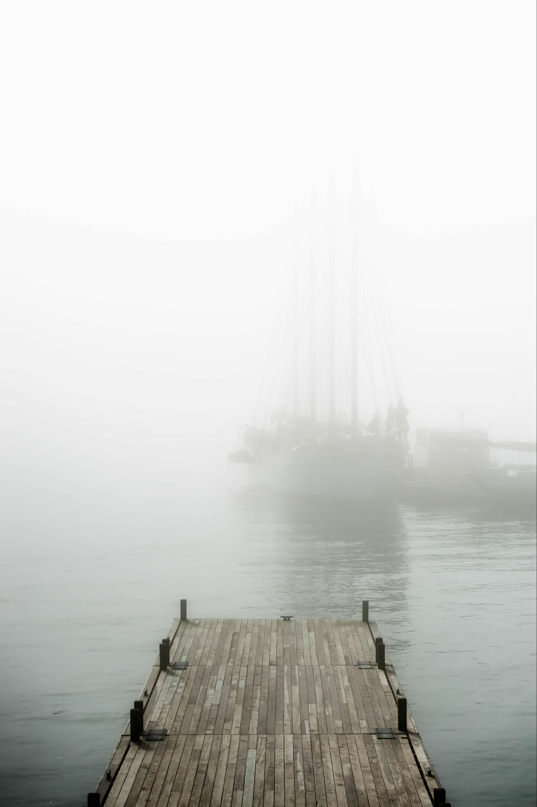 Maine - Boat in Fog