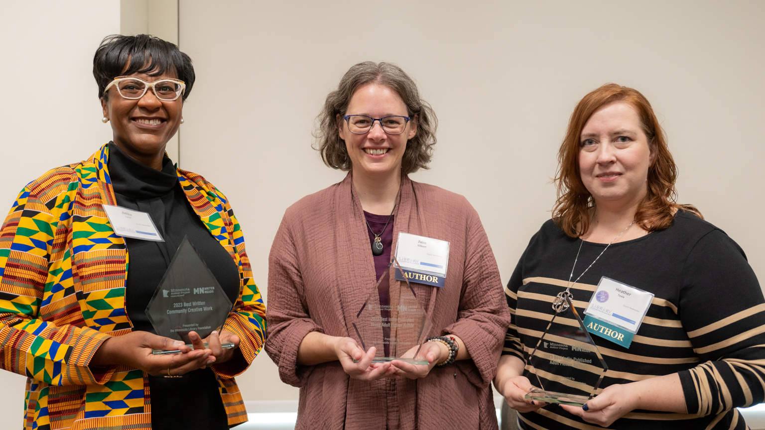 Winners: Dr. Artika Tyner, Julie Gilbert, and Heather Texle