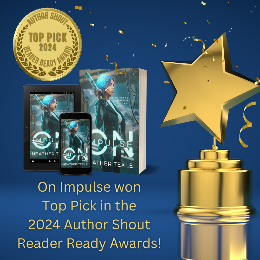 Cover for On Impulse with award for winning Top Pick in the 2024 Author Shout Reader Ready Awards