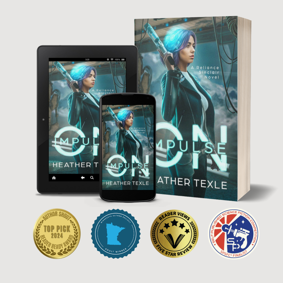 On Impulse (Reliance Sinclair, #1). Medallions for winning Author Shout Top Pick 2024, Minnesota India Author Project 2023, Reader Views 5 Star Review, and SPSFC 4 Finalist