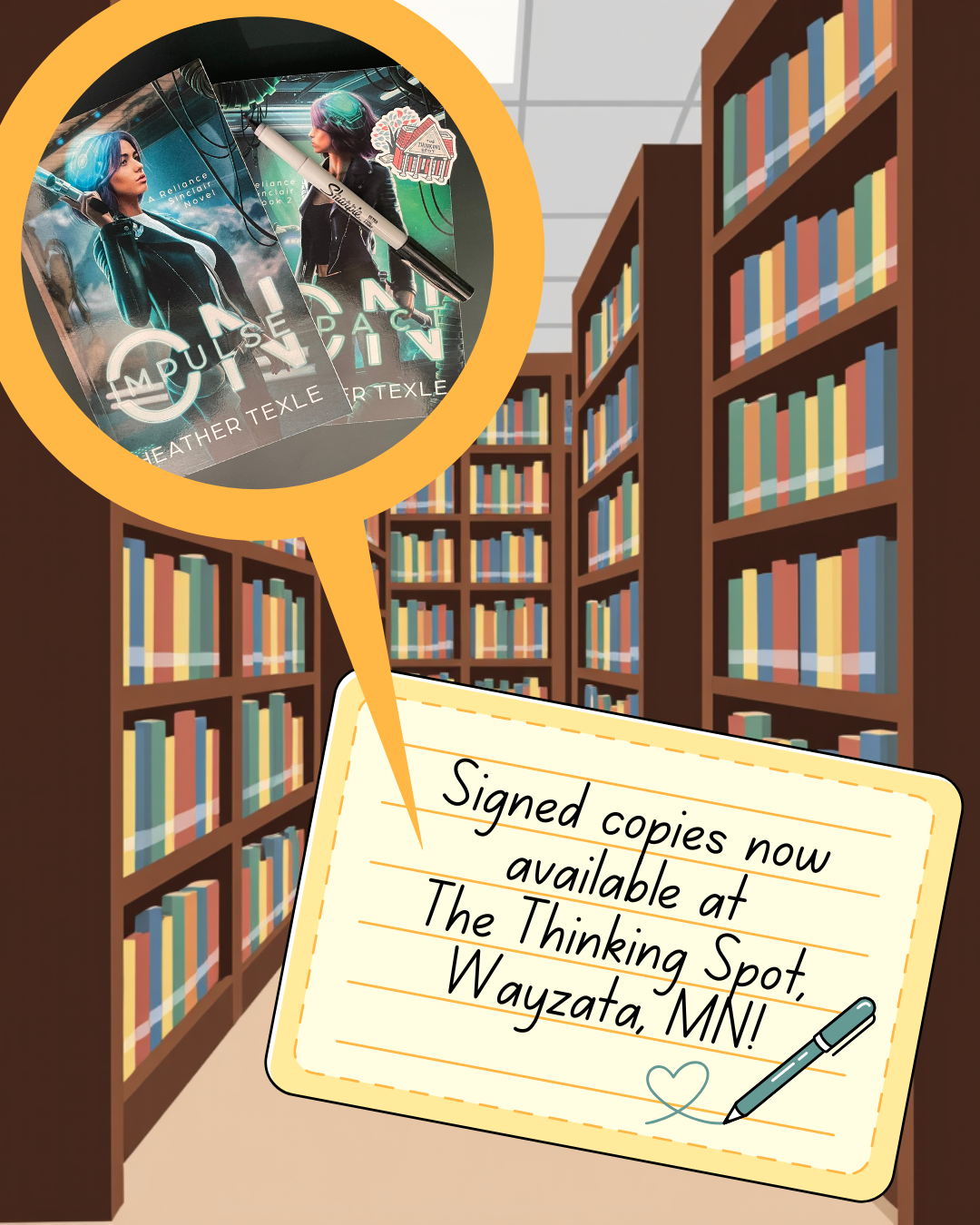 Signed copies of Heather Texle's books now available at Tower Games